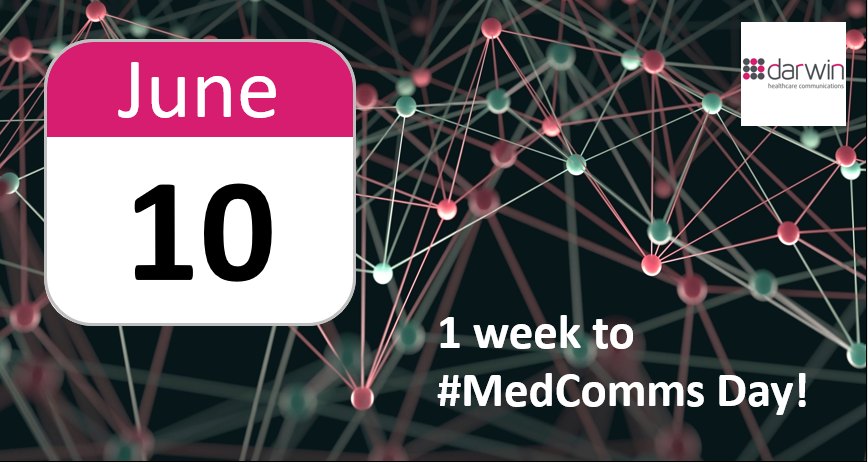 DarwinHealthCom's tweet photo. Just one week to #MedComms Day - next Wednesday it will be in full swing! The day provides a snapshot of the global business that is MedComms, unfolding hour by hour from New Zealand around the world to Europe and on to North America. Find out more at https://t.co/prIvlAUUxE https://t.co/lM7XCXN481