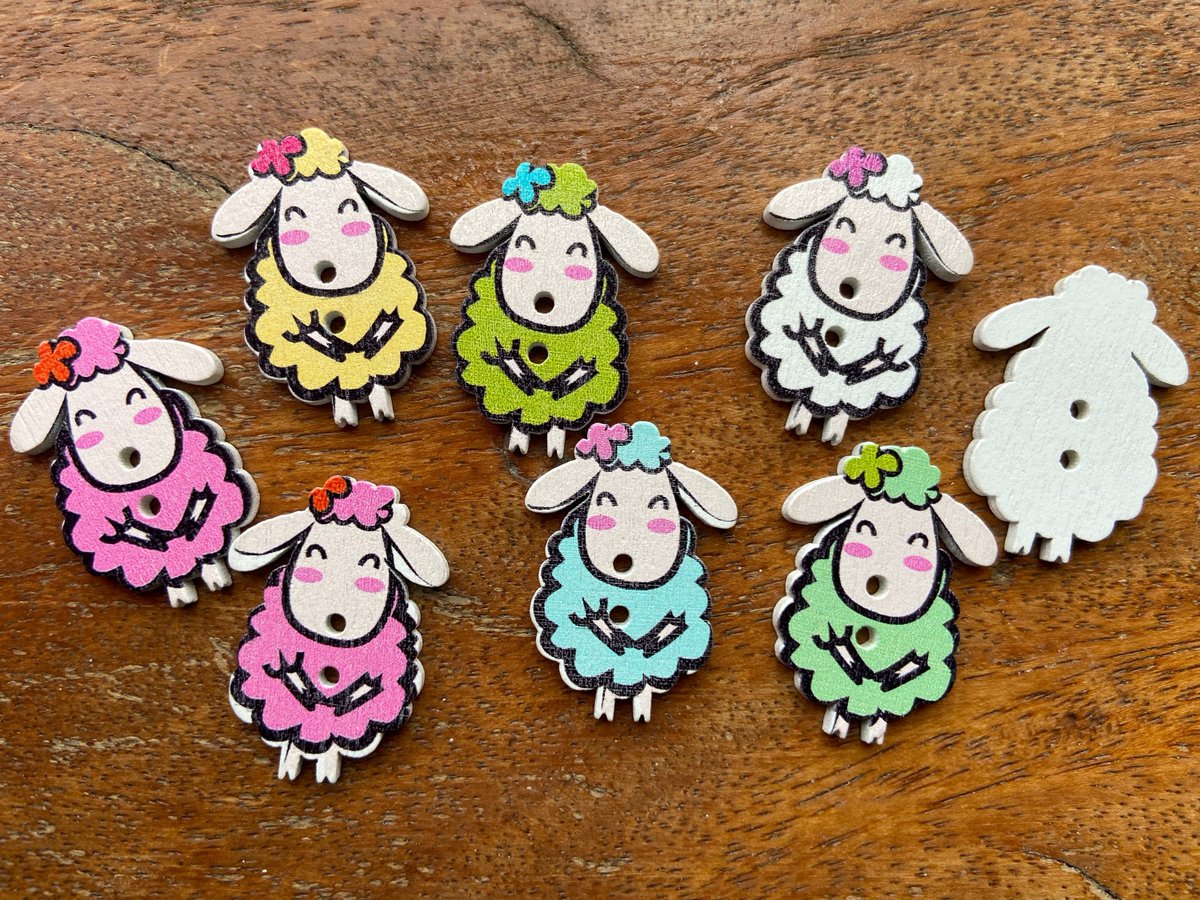 BeadsBitznBopz's tweet photo. Sheep Funny Wooden Buttons Mixed Colour 2-hole Sewing Scrapbooking Buttons | 10 buttons https://t.co/O9qFrMDTA1 #Etsy #Etsyireland #BeadsBitznBopz #SheepButtons https://t.co/lwrGn0TzBh