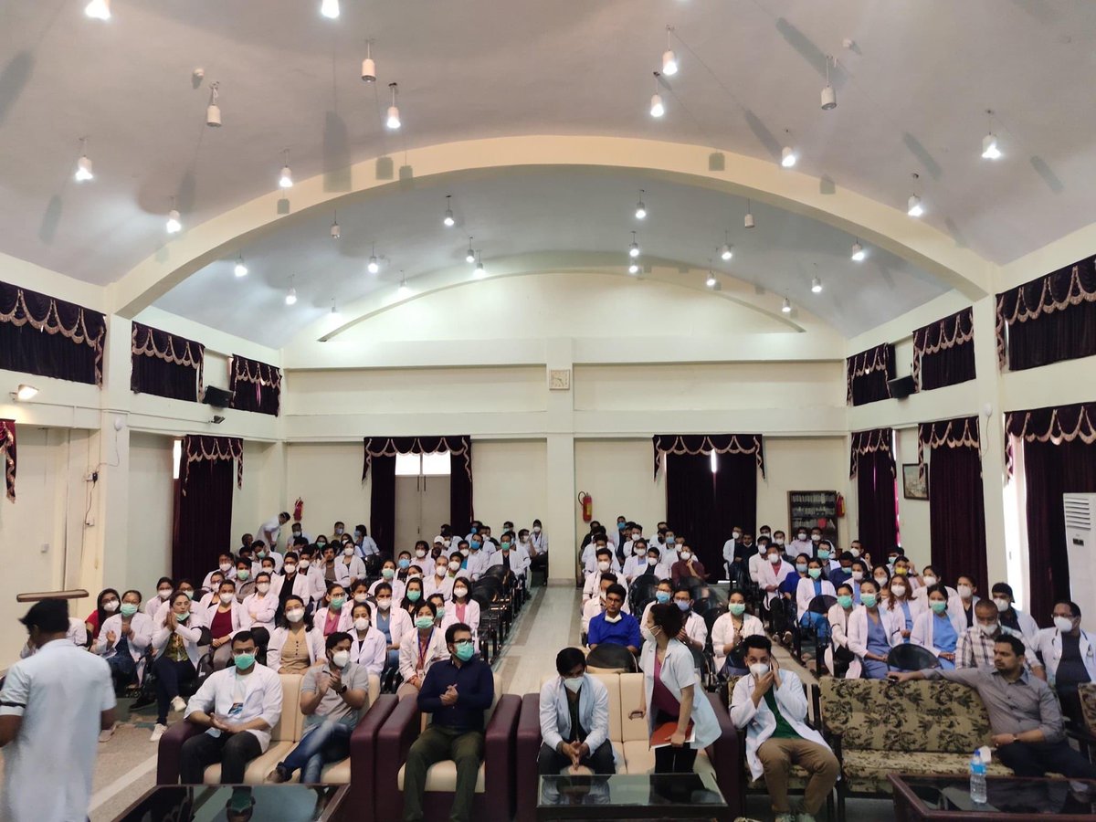 DocstoryNepal's tweet photo. Day 7 : NMC Incident Update

Meeting going on between doctors of NMC

#soliditary #savedoctors #saveoursaviours
#stopviolenceagainstdoctors #wearenotgod #wearenotdevil #wejusttrytoheal #jailwithoutbail #savemedicalfraternity #savemedicalfraternitymovement 

@ Dr Mani Bikash https://t.co/ZNj2tjOltw