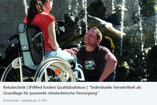BVMed's tweet photo. #Rehatechnik und #Rollstuhl-Versorgung:
Der @BVMed fordert einen Qualitätsdiskurs und spricht sich für den individuellen Versehrtheitsgrad als Grundlage für eine passende rehatechnische Versorgung aus.
https://t.co/p8HgoF2rz7
#Hilfsmittel @GesundHeitsGmbH @BVMed_Ambulant https://t.co/3wutW6hyce