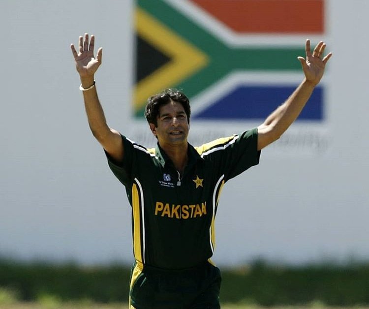 Wasim Akram during 2003 World Cup in South Africa. (Credits: Twitter)