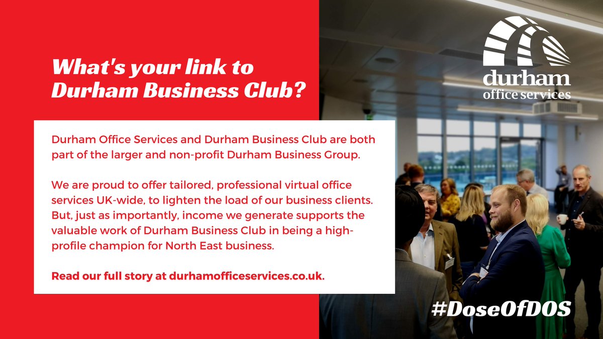 Durham_OfficeS's tweet photo. Income generated by Durham Office Services helps sustain Durham Business Club - and together we're both part of Durham Business *Group*.

Confused? Don't worry - our "About us" page explains how it all works.

https://t.co/jtIUd221AP

#DoseofDOS #durham #virtualoffice https://t.co/3IkgF4tAeg