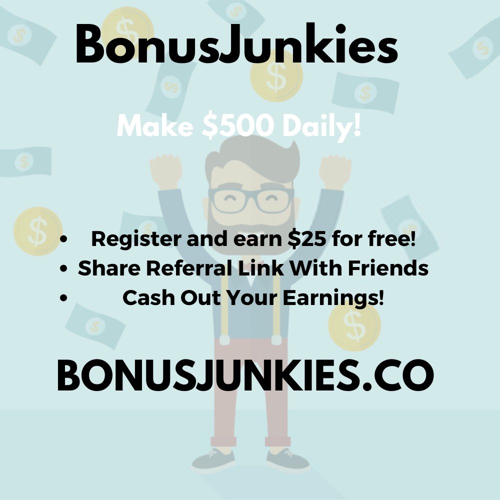 KingJarel2016's tweet image. ref.bonusjunkies.co/Kingjr20