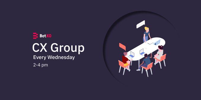 Certainly_io's tweet photo. ⏰ It’s #CustomerExperience Group AKA #BotWednesday!  Today, 03 June, 2-4 pm. ⏩ Learn how to stay relevant and take the opportunity to upgrade your business with the newest tech.  ⏩ Join the ‘meeting room’ on Microsoft Teams and learn how to build a bot: https://t.co/TByHFXXRZM https://t.co/wS3yccUidm