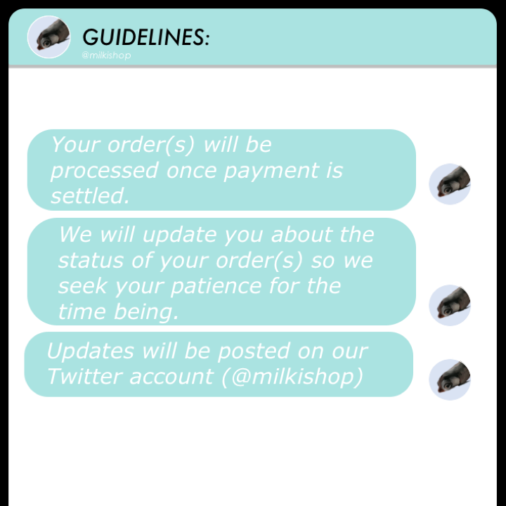 milkishop's tweet photo. 🌊𝗛𝗼𝘄 𝘁𝗼 𝗢𝗿𝗱𝗲𝗿, 𝗚𝘂𝗶𝗱𝗲𝗹𝗶𝗻𝗲𝘀, 𝗥𝗲𝗺𝗶𝗻𝗱𝗲𝗿𝘀 𝗮𝗻𝗱 𝗠𝗼𝗱𝗲𝘀 𝗼𝗳 𝗣𝗮𝘆𝗺𝗲𝗻𝘁 𝗶𝗻 𝗠𝗶𝗹𝗸𝗶𝘀𝗵 𝗦𝗵𝗼𝗽🌊 https://t.co/Hvi4pBjUXM