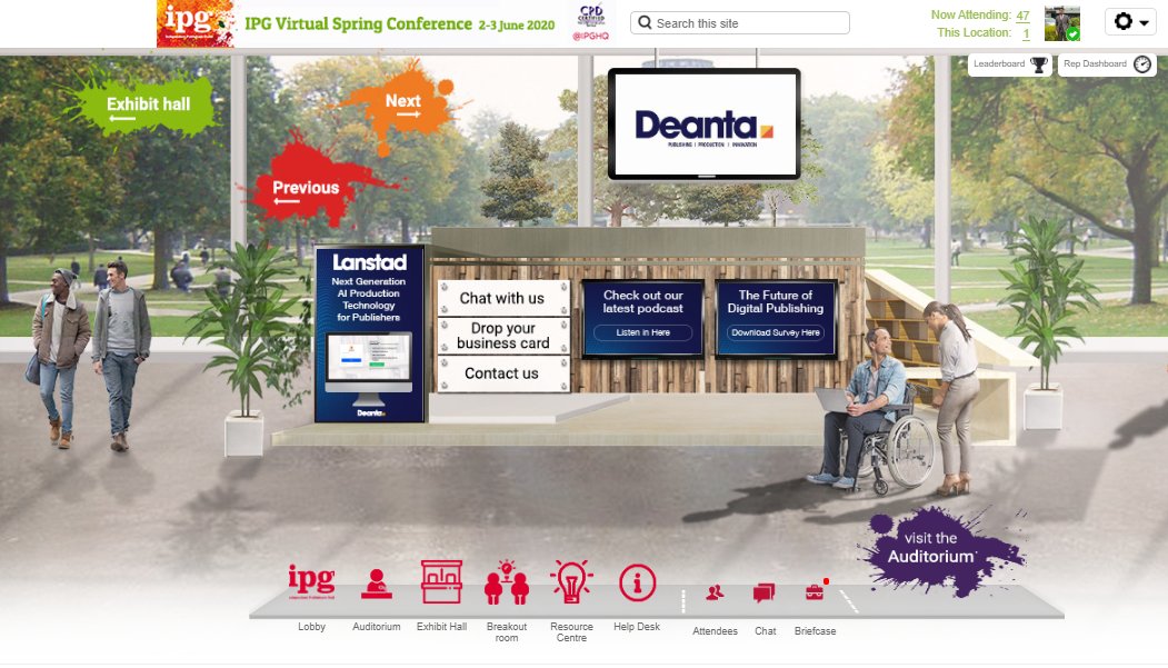 Deantapub's tweet photo. Looking forward to Day 2 of the @ipghq IPG Virtual Spring Conference. Really impressive set up and some fantastic sessions yesterday. Drop by our virtual booth at the exhibit hall or ping me directly on the messaging app to catch up.
#ipg #ipgsc #virtualconference https://t.co/SJQwhvauxW