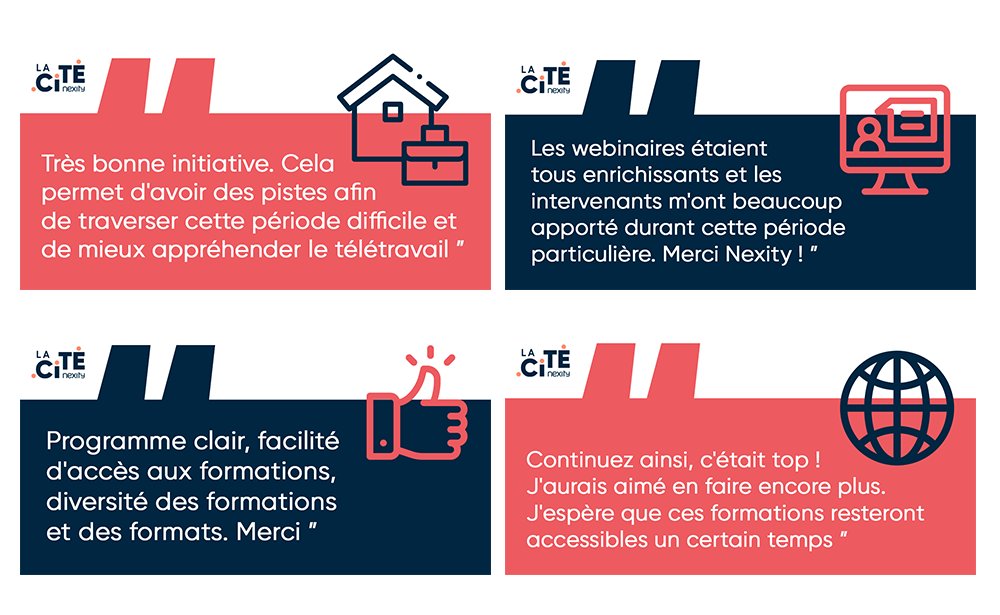 La formation de nos collaborateurs ne s’est pas arrêtée chez @Nexity pendant le confinement : 40 nouveaux programmes et plus de 2200 heures de formation… Appréciées par tous tant d’un point de vue professionnel que par le lien qu’elles ont permis de maintenir.