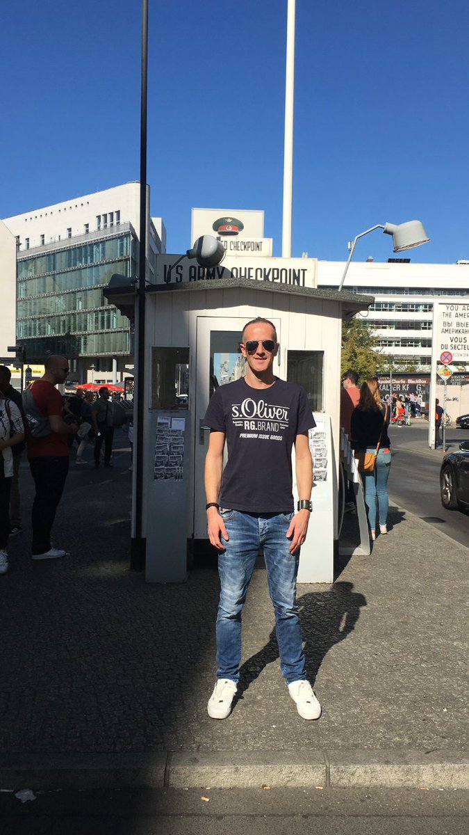 DJ_DanielWilson's tweet photo. Those were times. A photo from me in front of the Checkpoint Charlie in BERLIN from 2019.

There will be top musical news about BERLIN from me in the next few days. Something big is coming. So be excited. https://t.co/Ow1TOVpJ6I