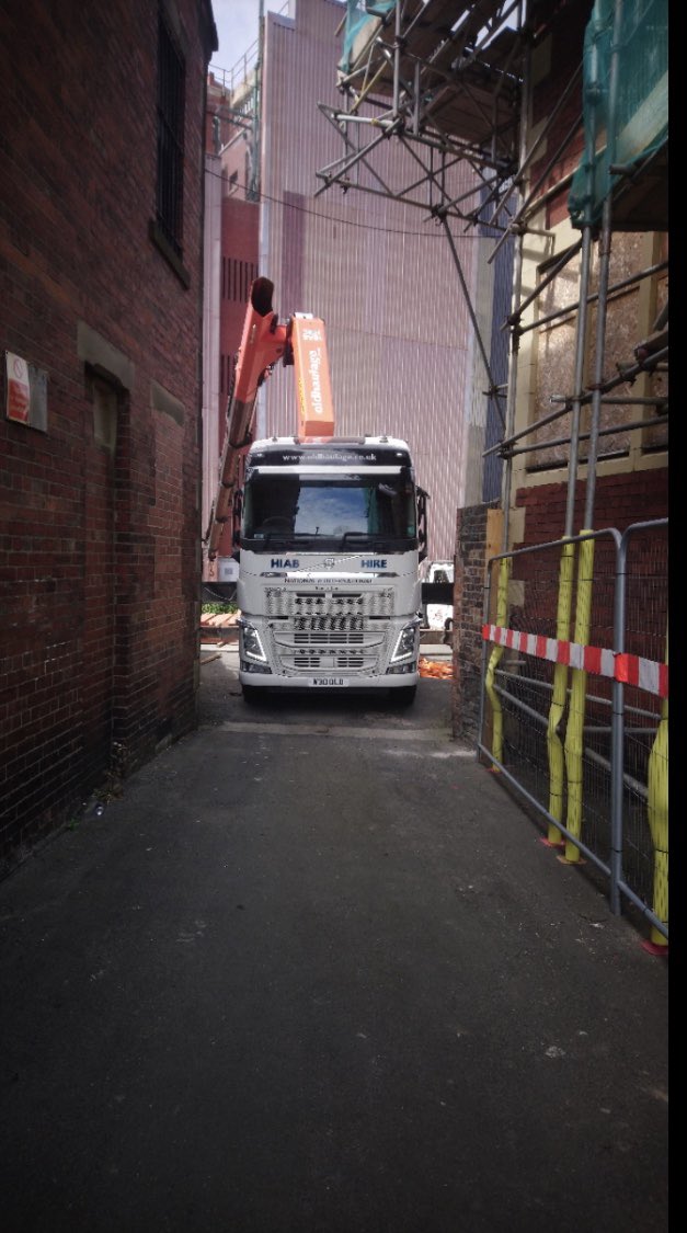 Working in Byker today, site was fairly tight