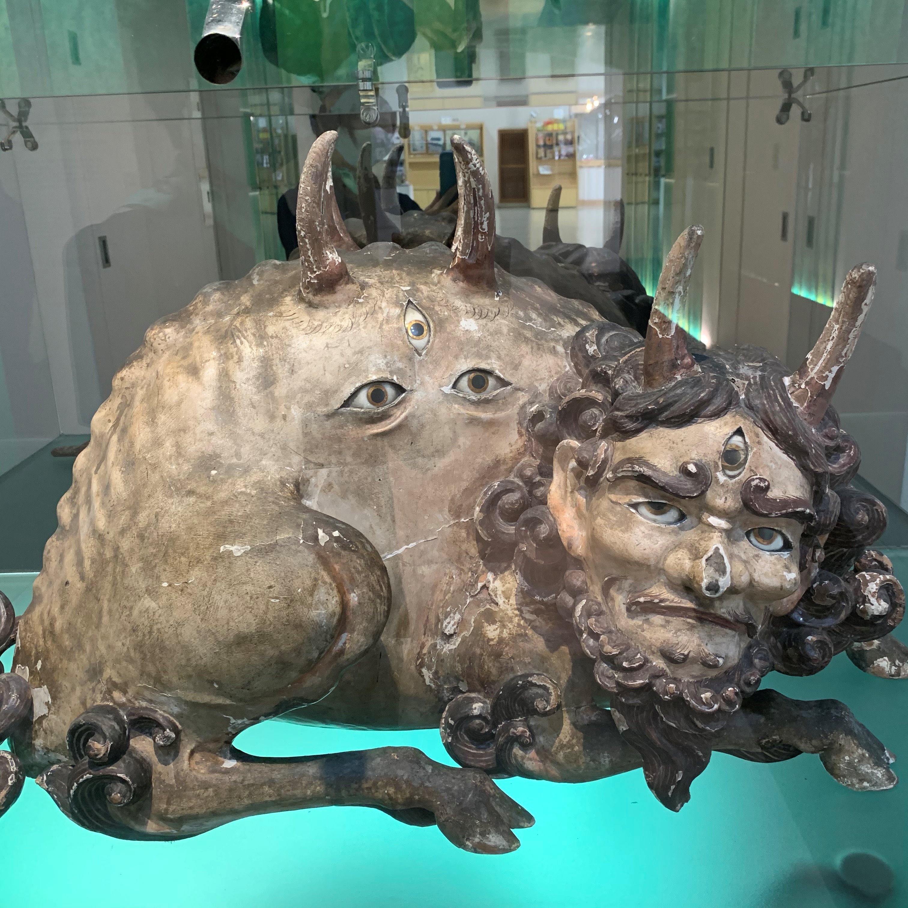 希少「中国聖獸 白澤(ハクタク)」置物内藤記念くすり資料館 白澤