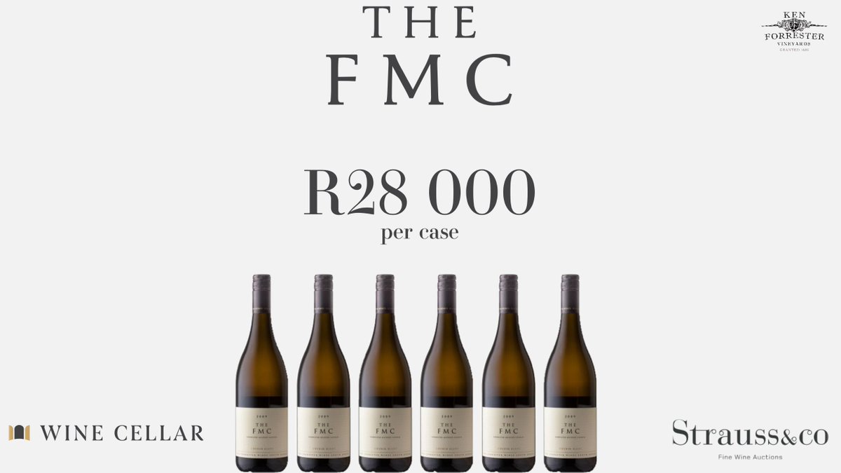 THE FMC! Sold on the <a href="/StraussFineWine/">Strauss & Co Fine Wine Auction</a> Auction for a record R28k a case...Let that sink in...
R4666 p/btl! Both Lots sold for this incredbile price. Surely a statement that SA's Fine Wine market is coming of age. Thank you to @WineCellarCoZa &amp; Straus&amp;co for this great initiative!