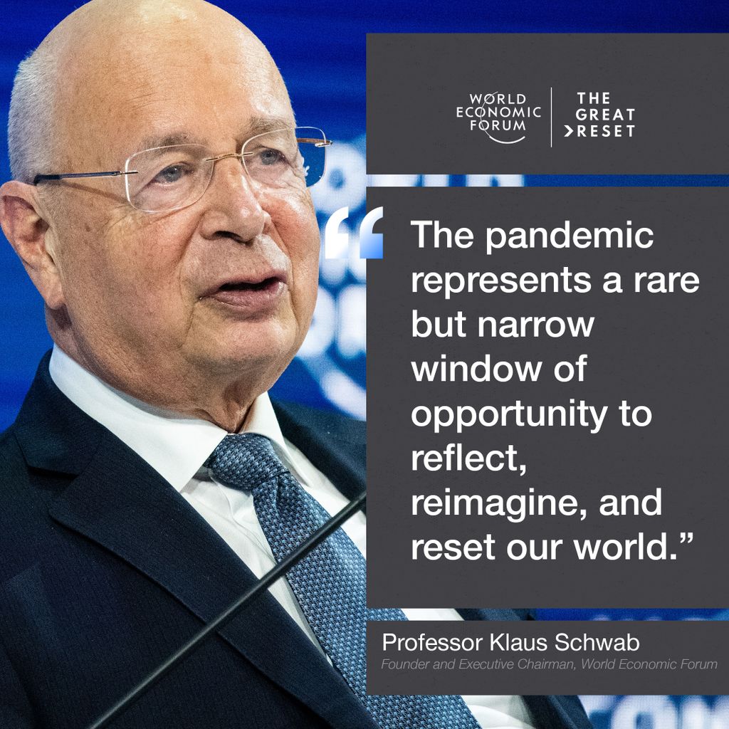 World Economic Forum on Twitter: "Quote of the Day from Professor Klaus Schwab, Founder and Executive Chairman of the World Economic Forum. Join us for the live launch of The Great Reset