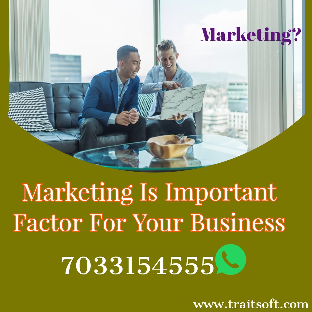 traitsoft's tweet photo. Marketing Is Critical for the success of any company. Marketing helps a company creating awareness for their products. If you do not have a solid marketing strategy, then you are going to face challenges in meeting with your sales target.
#MarketingStrategy #marketing #traitsoft https://t.co/1Q9KmlU91t