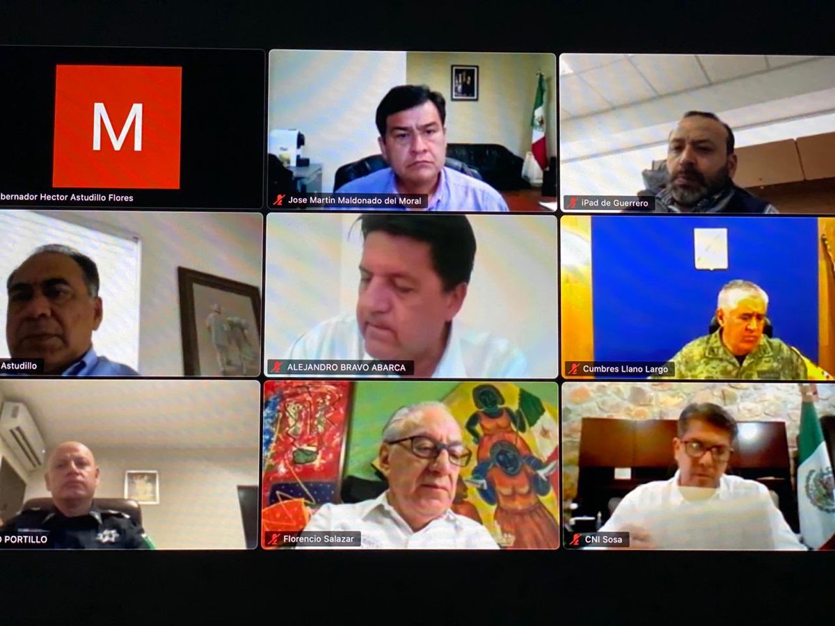 #ComoTodosLosDías damos seguimiento a los temas prioritarios junto a integrantes de la Mesa de Coordinación Estatal para la Construcción de la Paz. Realizamos esta sesión de trabajo de manera virtual. Recuerda que son los días en los que más cuidados debemos tener.