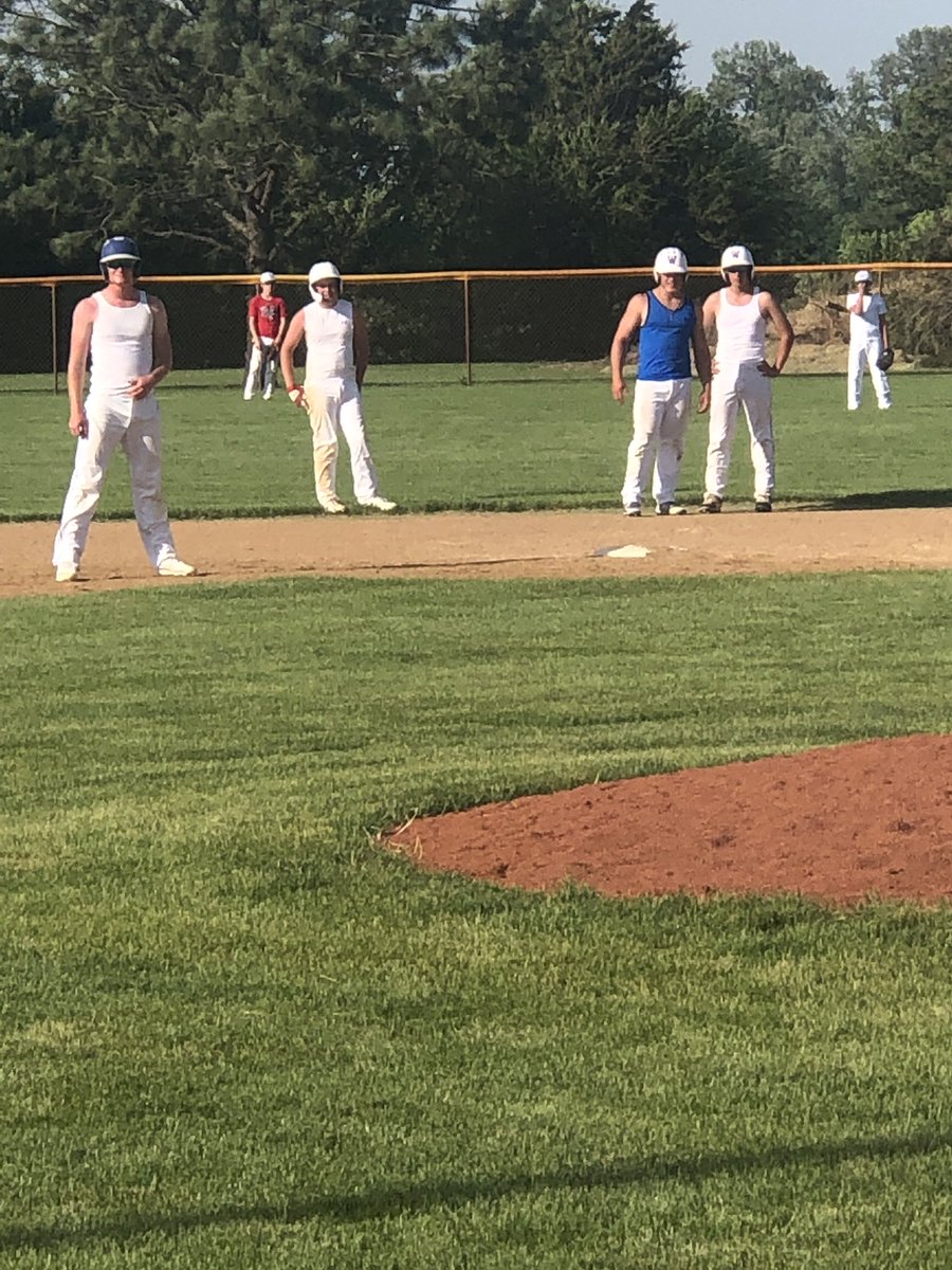 Westwood Baseball Boys starting there own 90’s cover band. They are gonna send them Baseballs Bye, Bye Bye! 😂 😂 @LanceBass <a href="/jtimberlake/">Justin Timberlake</a> <a href="/JCChasez/">JC Chasez</a> <a href="/WCSDRebels/">Westwood Schools</a> <a href="/iahsbb/">Iowa High School Baseball</a>