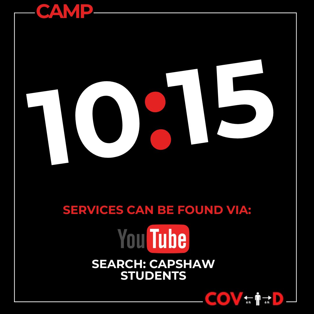 capshawstudents's tweet photo. Our Wednesday morning service will be live in just a bit! See ya at 10:15! https://t.co/HJu9FRsdiF