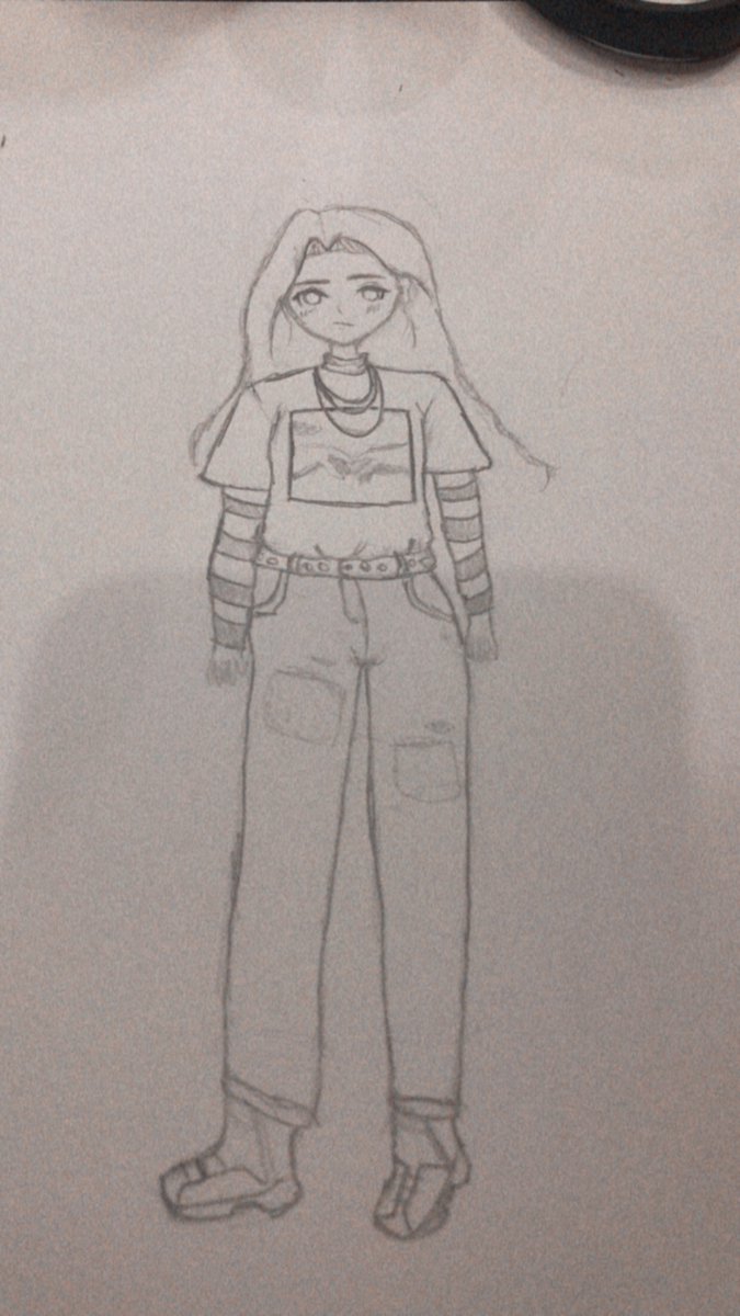 AdelRevaaa's tweet photo. Haiiii di hari ke 19 #JKT48AcademyBelajar ini aku gambar cewe dengan fashion kesukaan aku 😆
.
.
#AdeLearnToDrawing
#JKT48AcademyBelajar https://t.co/a1aOSta9UH