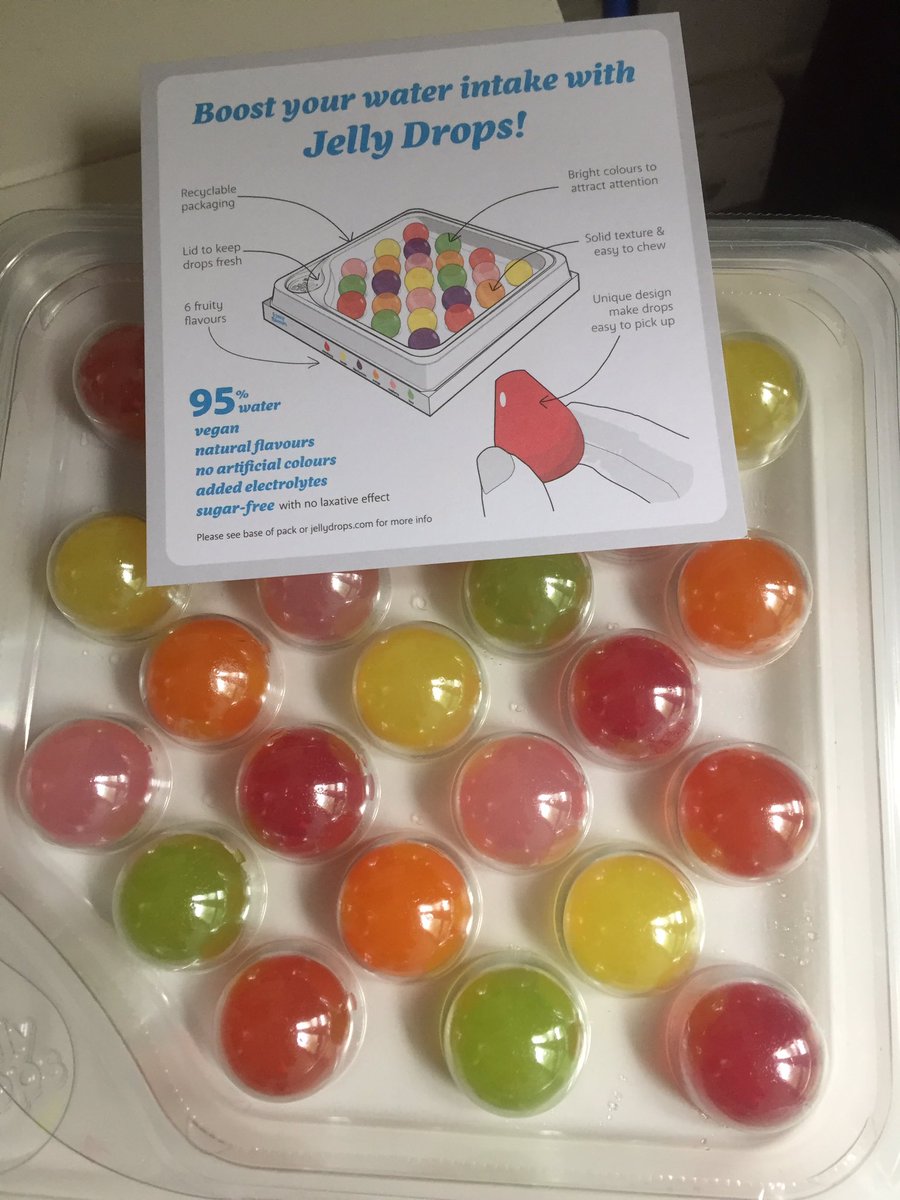 WendyPMitchell's tweet image. I met these lovely inventors somewhere, lovely young people who just want to help people living with dementia and today I received the fruits of their labour @JellyDrops_ not what I was expecting them to taste like but can see how they might help many people....