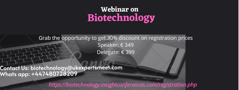 Biotechnology4u's tweet photo. Inviting your presence at Biotechnology Webinar 2020: https://t.co/wa8reuT1UO
Join us: #BiotechnologyWebinars  #BiotechnologyWebinars2020 #PharmaConferencesEurope #pharmaceutical_conferences #BiotechnologyWebinars2020 #BiotechnologyOnlineConferences #BiotechnologyOnlineEvents https://t.co/u7MlNwY9HR