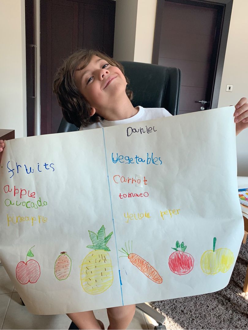 DBFFS2Green's tweet photo. For #wellbeingwednesday this week we are focusing on Health. Look at all of the healthy meals we have prepared today in Green Class and posters that we have made! @DubaiBritishFS https://t.co/wza61NJ1I1