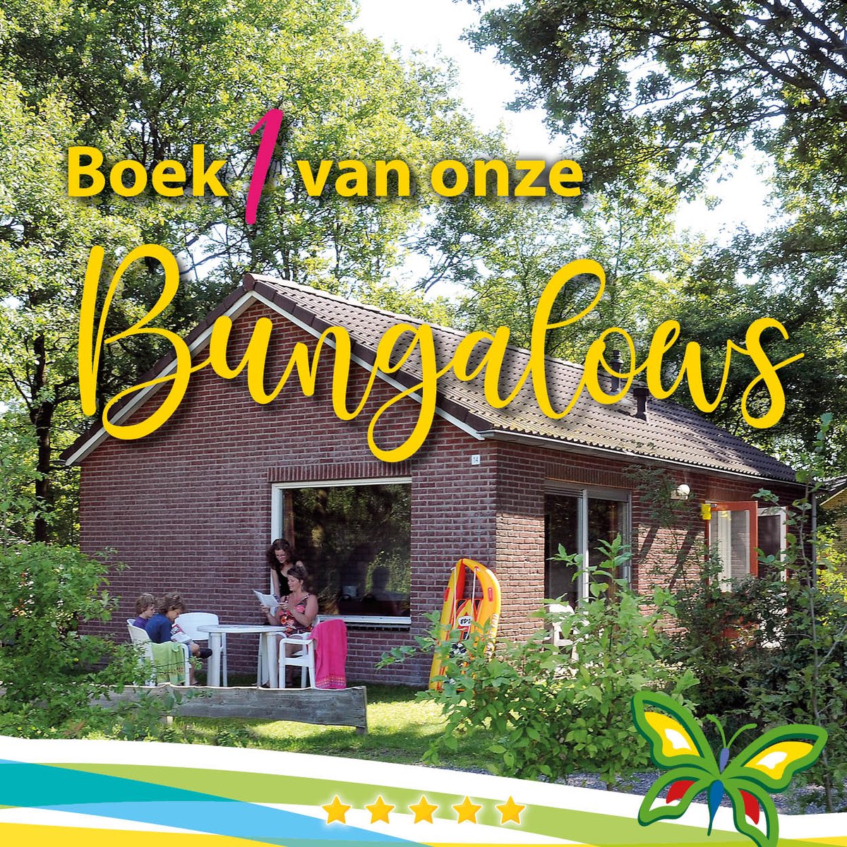 Boek nu 1 van onze bungalows en profiteer van KORTING. 
6 persoons bungalows; het mooiste uitzicht middenin de Twentse natuur. Fietsen, vissen, wandelen. depapillon.nl