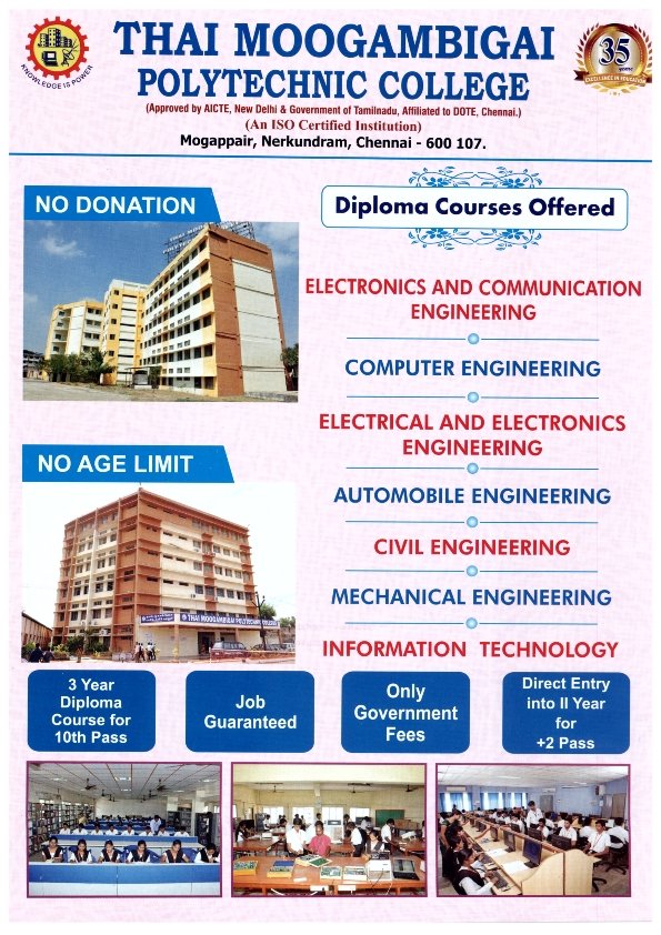 Thai Moogambigai Polytechnic College (@college_thai) / Posts / X