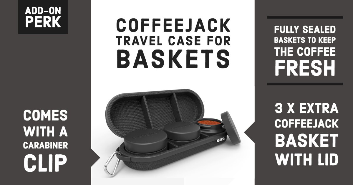 ▪️Check out our COFFEEJACK travel case for baskets: 3 fully sealed baskets to keep the coffee tamped and fresh. ⠀
▪️Perfect for making coffees on the go:⠀coffeejackstore.com/collections/ad…
⠀
#case #baskets #coffeebaskets #storage #addon #perk  #espressomachine #portable #espresso