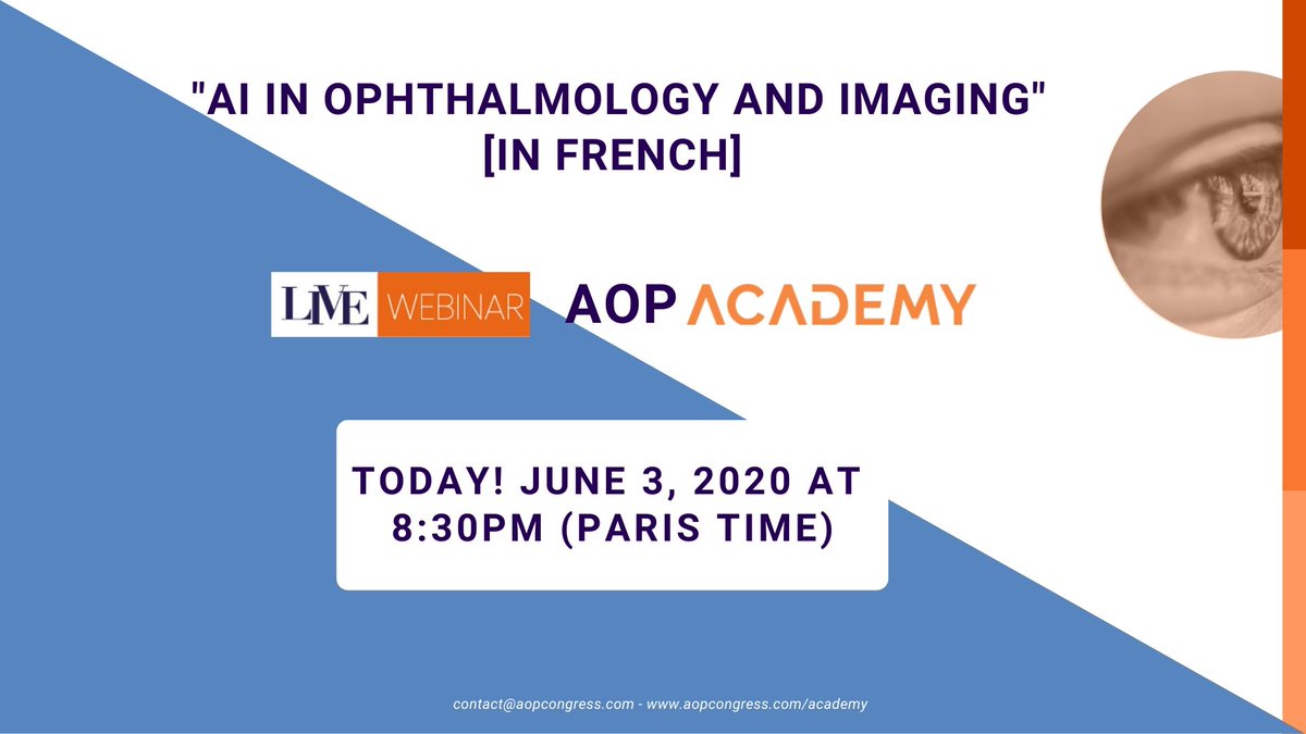 aopcongress's tweet photo. - LIVE WEBINAR TONIGHT -

Explore the many potentials of Artificial Intelligence in imaging and ask your questions live to our experts! Connect at 8:30 PM: https://t.co/BLvKXDsM4P https://t.co/FfO2vho9az