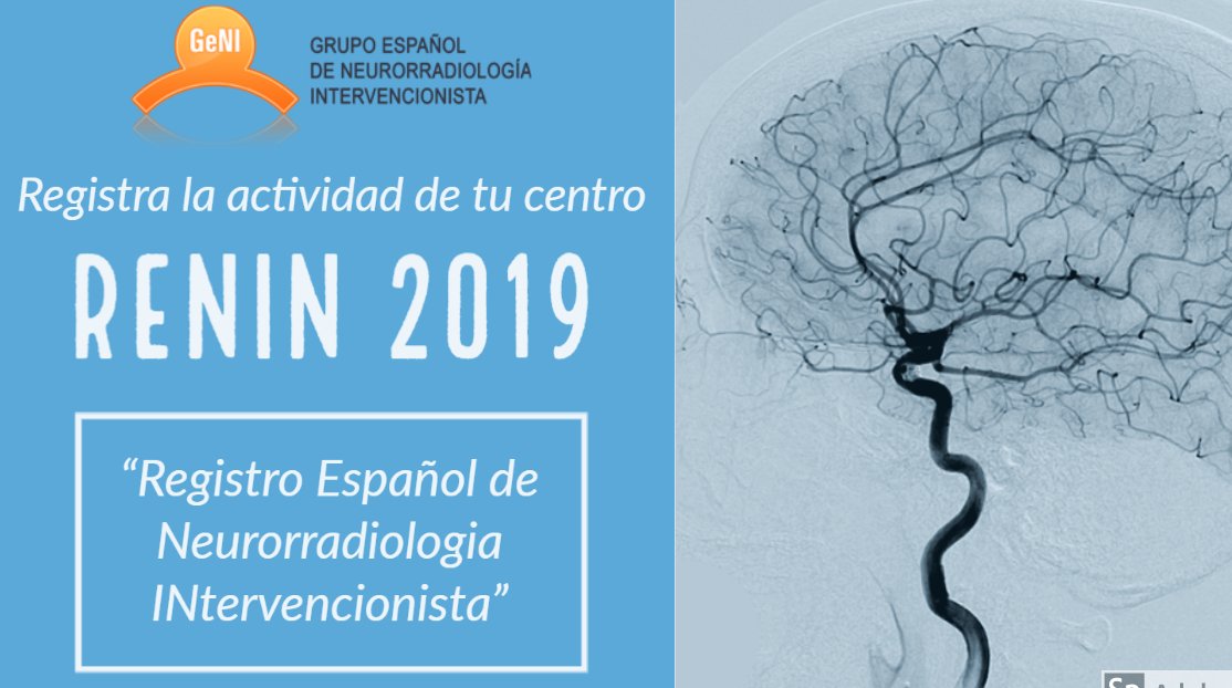 📊Registra la actividad asistencial de tu hospital 🏥. 

En el registro Español de Neurorradiologia Intervencionista #RENIN
<a href="/GENI_NRXI/">!</a> 

neurointervencionismo.es