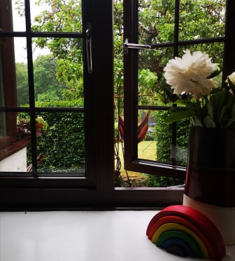 Working from home listening to the sounds of the rain and birds 🐦