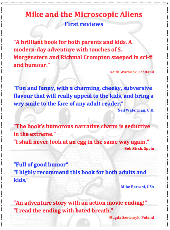 BobHastings8's tweet photo. The first #reviews of Mike and the Microscopic Aliens are up on #goodreads. Thanks to Neil Waterman and all the others who have already reviewed the #book 
#books #kidsbooks #children #author #buynow #funny https://t.co/sqPi4XF8ga