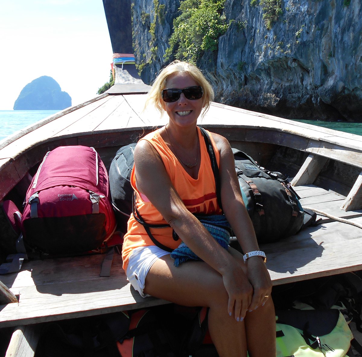 JaniceHorton's tweet photo. ABC Travel: Today I'm on 'T' and my photo choice today is Thailand - taken while island hopping by boat down the Andaman Sea from Krabi to Langkawi. More #travel pics on my IG: https://t.co/gbnhGMzhu8 #Thailand #ABCTravel #TravelAtHomeChallenge https://t.co/d2RClTmXCc