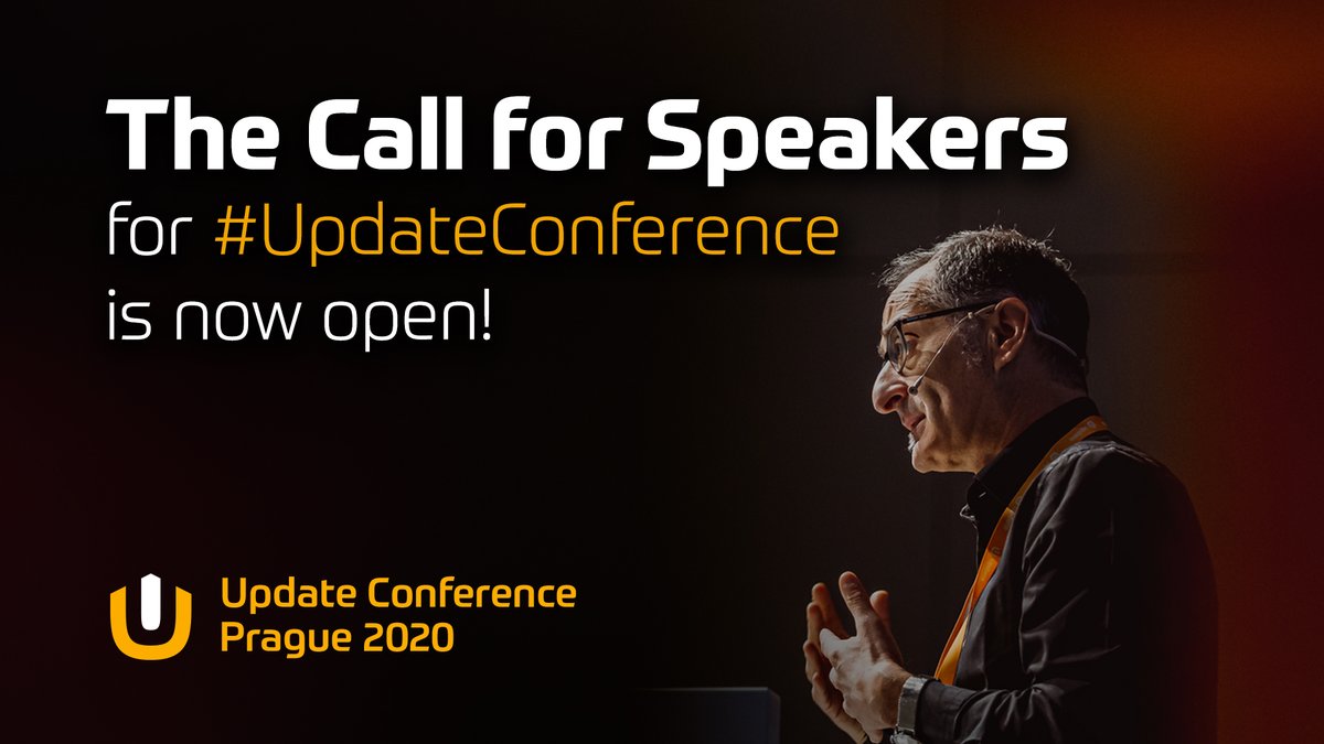 update_conf's tweet image. The #CallForSpeakers for #UpdateConferencePrague2020 is now OPEN! 

If you want to visit the Prague and speak at the largest .NET, cloud &amp;amp; security conference in the Czechia, we&apos;ll be thrilled to see your session proposal! 

bit.ly/2zWAmbw

#CFP#CallForPapers #CFS