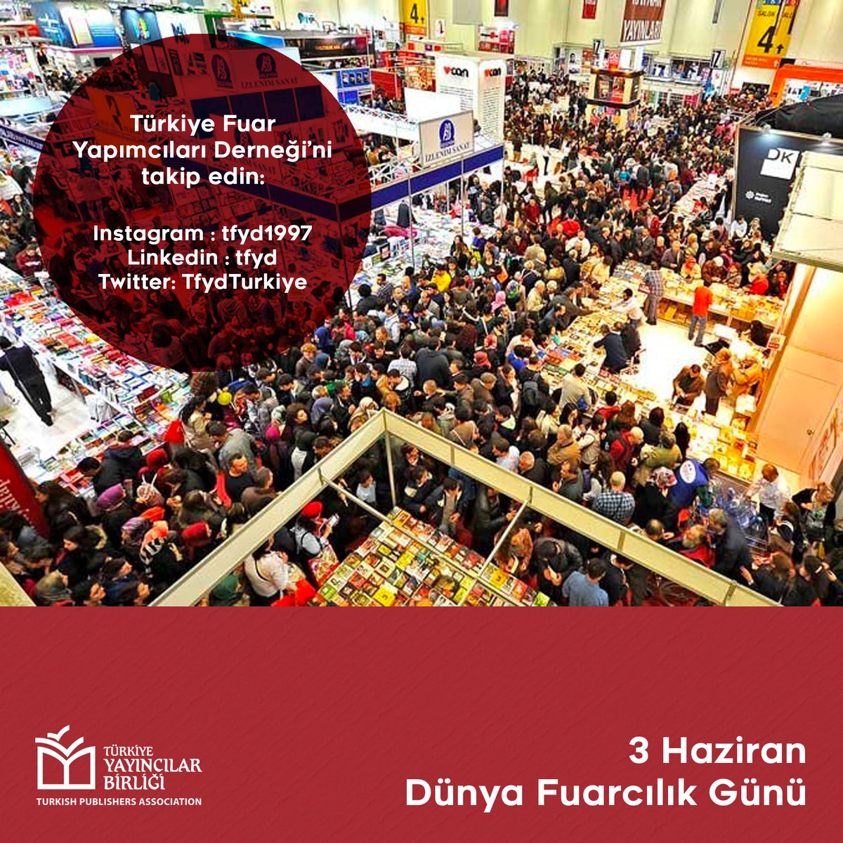 Bugün Dünya Fuarcılık Günü. Geçirmekte olduğumuz bu zor ve bilinmezlerle dolu dönemde fuarcılık sektörünü bir arada tutmak, desteklemek ve deneyimleri paylaşabilmek için siz de Türkiye Fuar Yapımcıları Derneği'nin sosyal medya hesaplarını takip edin!