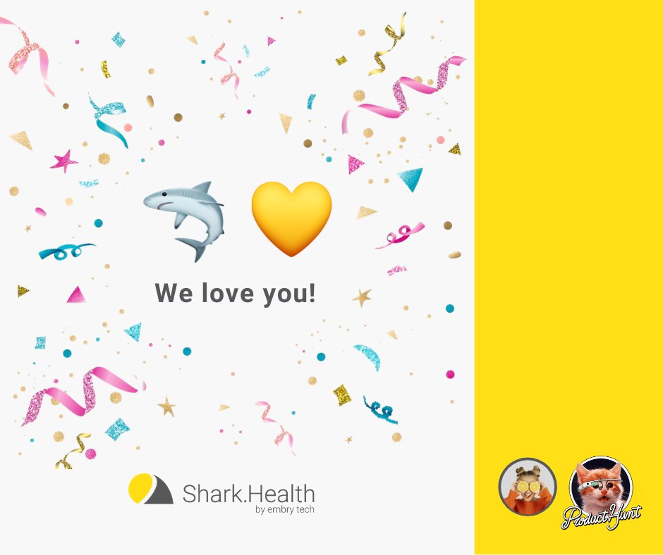 LianaAvetian's tweet image. Shark.Health is #2 Product of the Day on @ProductHunt!

Thank you, friends, partners, investors💛 You're the ultimate source of motivation &amp;amp; inspiration that keeps us working, learning and improving 💪🦈

#StepToYourHealth #EmbryTech #SharkHealth #ProductHunt