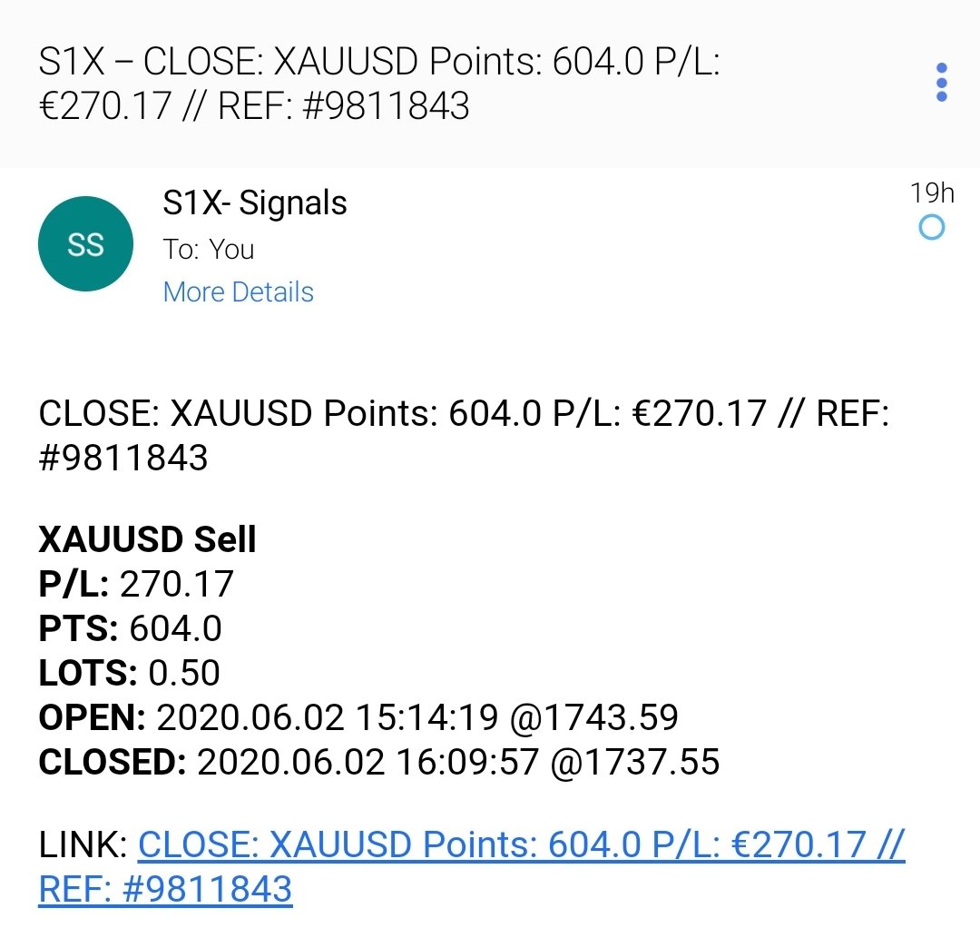 S1XFinancialApp's tweet photo. Another great trade in #Gold yesterday https://t.co/qvdN1ZkBzv