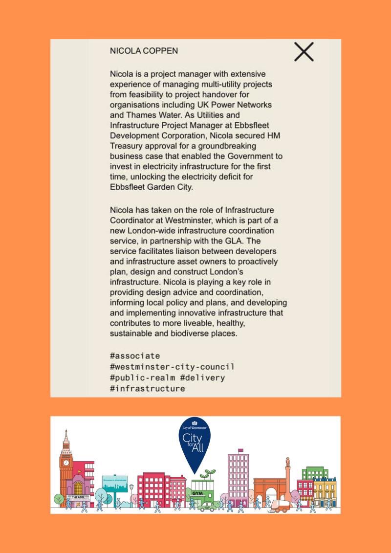 Nicola Coppen, TechIOSH, MInstLM (@nicoladiligence) on Twitter photo It’s been a while since updating you on what I have been up to, so if you are interested then feel free to have a read of the below! <a href="/PRACTICEPUBLIC/">Sig. Temistocle Bembo</a> <a href="/CityWestminster/">Westminster City Council</a> #infrastructure #Coordination #Service #CityForAll #GLA It’s been a while since updating you on what I have been up to, so if you are interested then feel free to have a read of the below! <a href="/PRACTICEPUBLIC/">Sig. Temistocle Bembo</a> <a href="/CityWestminster/">Westminster City Council</a> #infrastructure #Coordination #Service #CityForAll #GLA