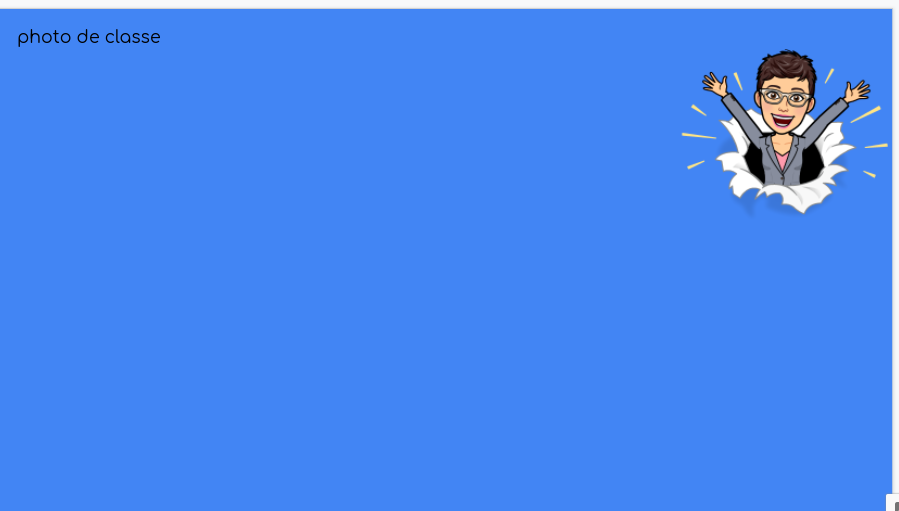 zizaprof's tweet image. proposer une photo de classe virtuelle pour terminer l'année ... chaque élève vient y mettre son avatar ... la photo à la fin de l'année ! #BitmojiClassroom #profprincipal