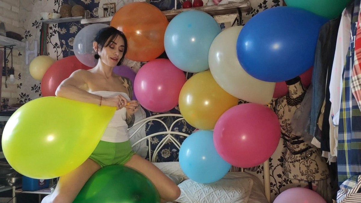 Teen Giving Smoking Popping Balloons