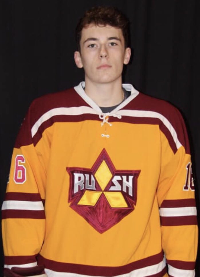 Rush spotlight: Whalen Mathews is a strong, physical, shut down D. He is highly competitive on every shift and very effective on the PK. His favourite player is Torey Krug and enjoys weightlifting while off the ice. He would be an assest to any Q team.