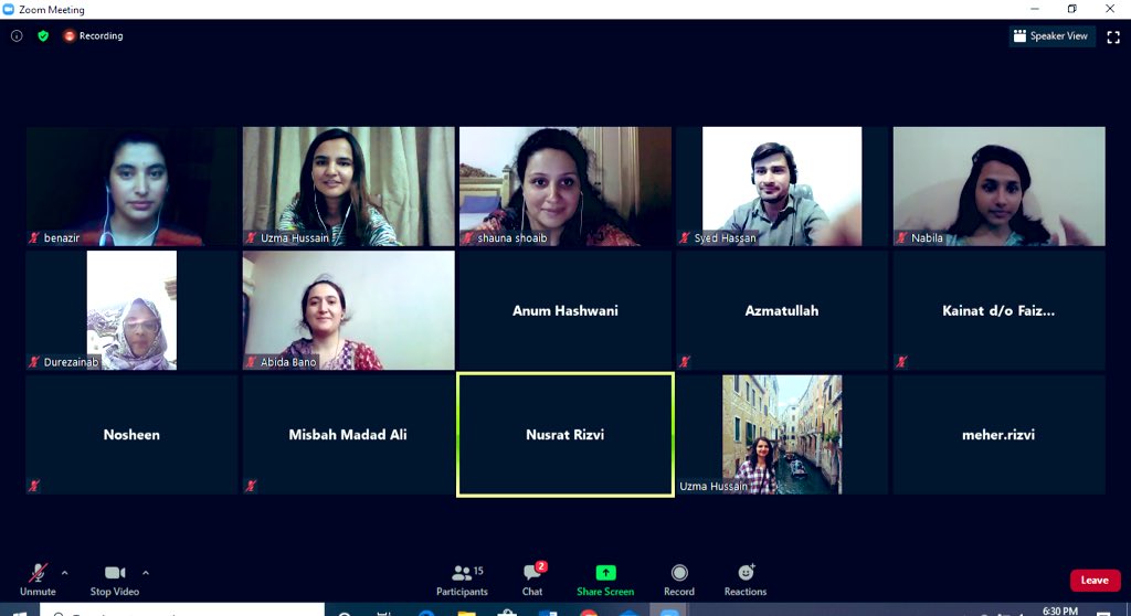 hussain_uzma's tweet photo. New normal? We resumed classes after so long. The happiest moment, when our CPs (all) from northern Pakistan also joined. #InstituteForEducationalDevelopment @AKUGlobal https://t.co/xhyQsK9W2o