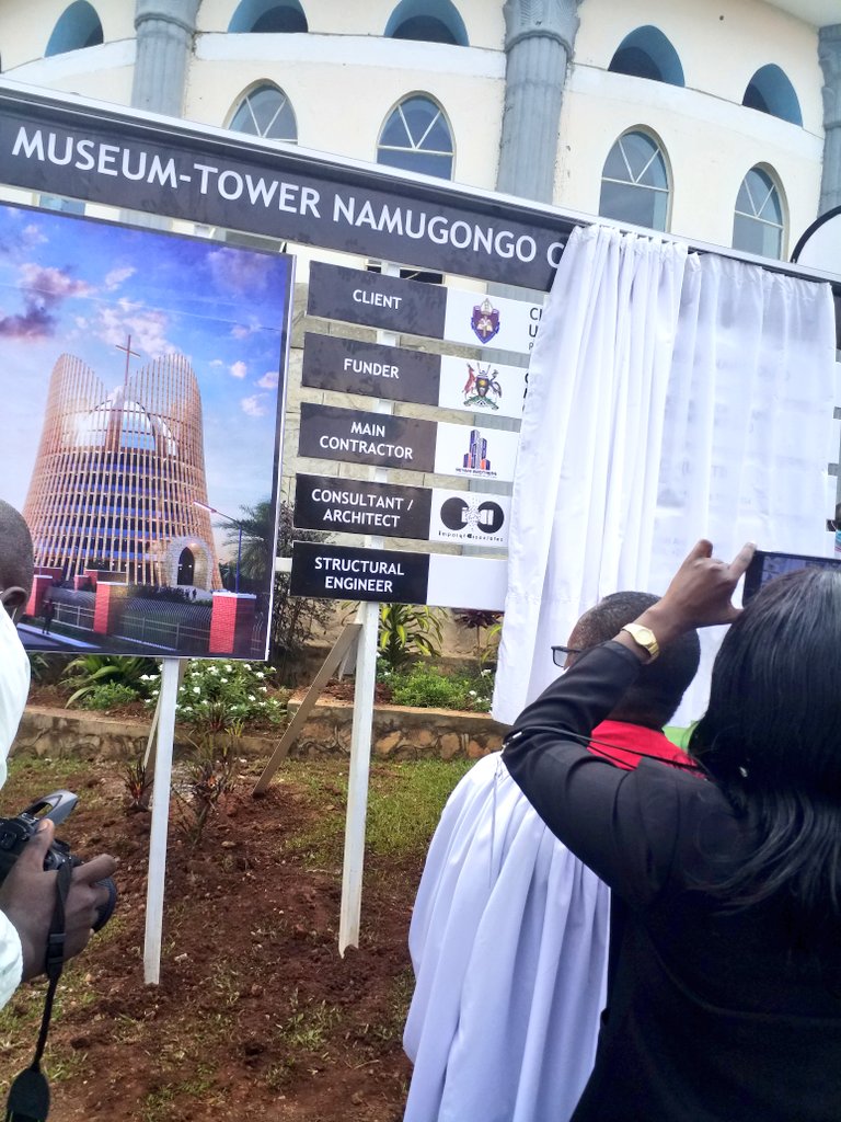 RebeccaKadagaUG's tweet photo. Today, I had the privilege to attend a "Limited Edition" of the martyrs day celebrations at Namugongo Church of Uganda.
Excited to have unveiled the magnificent museum tower and Amphitheatre.
To God be the glory.
@Archbishop_COU https://t.co/2Qt64arWNQ
