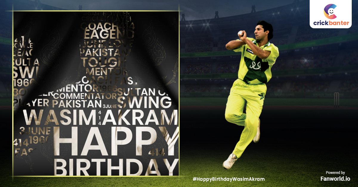 Happy birthday to the king of swing, Wasim Akram.   