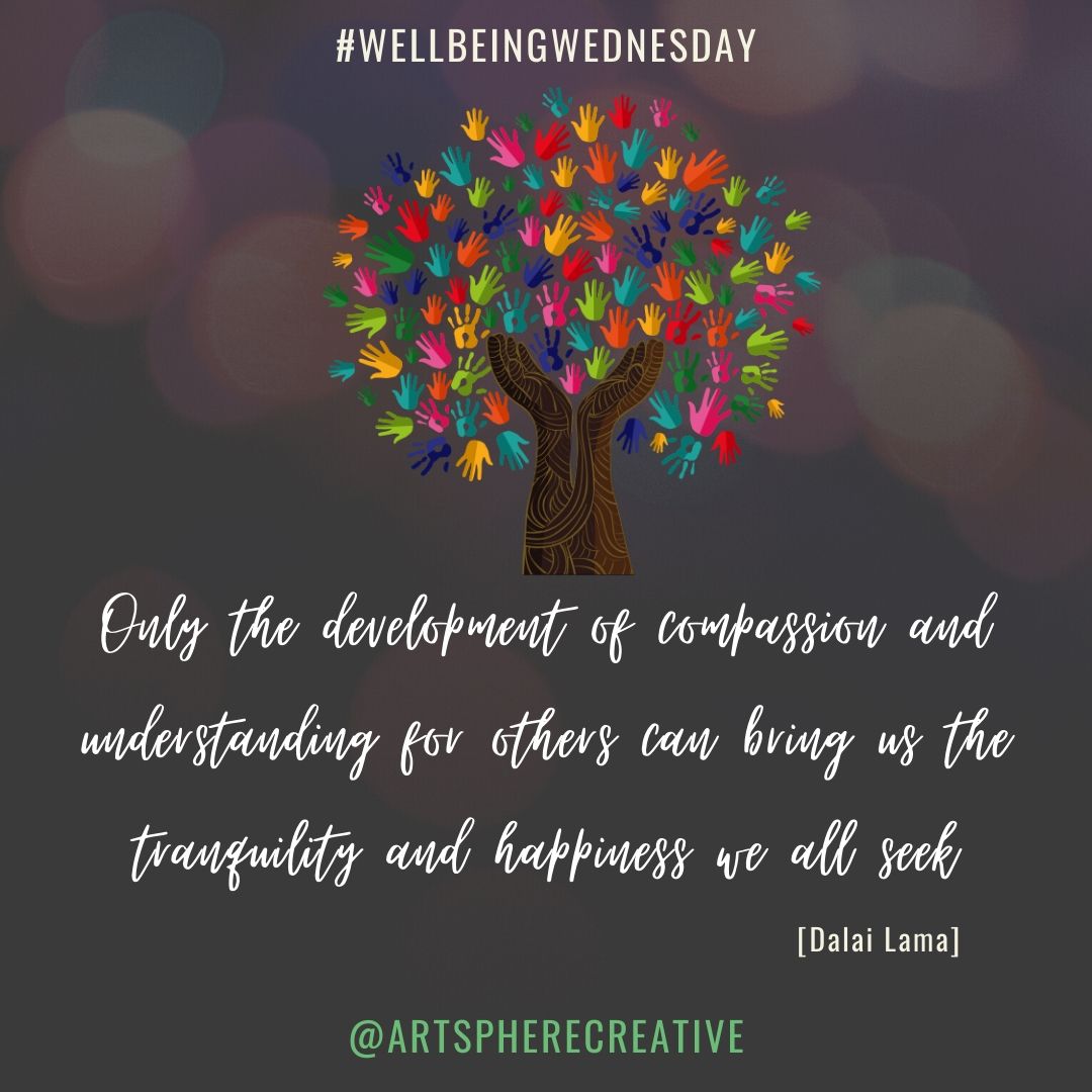 We're taking a moment halfway through this pretty intense week globally to remember that embracing and understanding others is the only thing that can help us all find the happiness we seek.
#wellbeingwednesday #bekind #understanding #compassion #artsphere