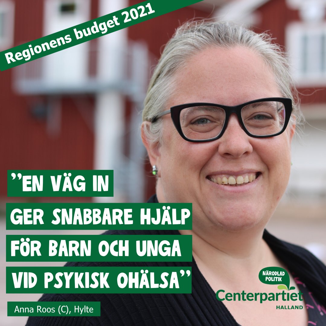 C_Halland's tweet photo. 25 miljoner extra i regionens budget till psykiatri och En väg in.
- Barn och unga som mår psykiskt dåligt ska inte bollas runt mellan olika myndigheter. Det ska räcka med en kontakt för rätt hjälp, säger Anna Roos (C), ledamot i Region Hallands driftsnämnd psykiatri. #C_Halland https://t.co/yxL41WgowM