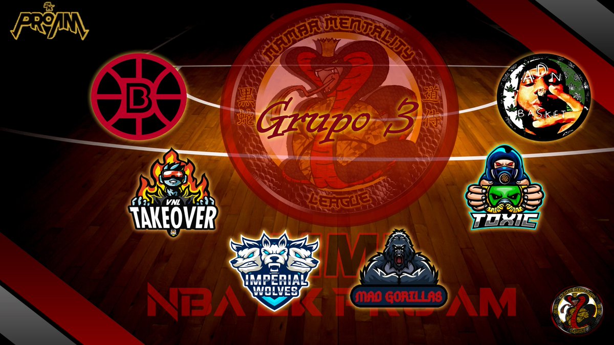 Grupo 3
@BBallers2k, @_TakeOver_2k, @ImperialWolve2k, @MadGorillas, <a href="/ToxicsEsports/">Toxics Esports</a> y <a href="/adn_basket/">ADN BASKET</a>