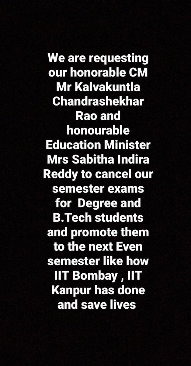 DevikaIts's tweet photo. #CancelTSExamsPromoteStudents
#PromoteStudentsSaveFuture 
#savetelanganastudents 
@KTRTRS @SabithaindraTRS @TelanganaCMO  exams are important but life is very important 
Stay home stay safe fight against corona👍 https://t.co/nFMPGo6Jdc