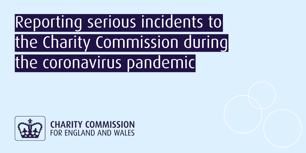 Our guidance will help trustees decide what matters may need to be reported as a serious incident during the #coronavirus pandemic.  

We have also included examples to help you decide when to report an incident.

gov.uk/guidance/repor…