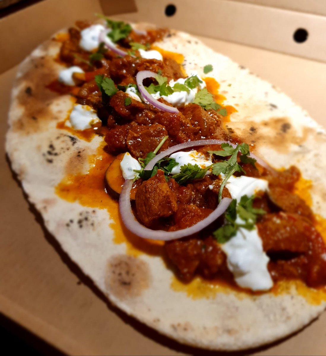 Another new special now available to takeaway - a delicious Moroccan Lamb tagine, served on a flat bread with tzatziki ❤️