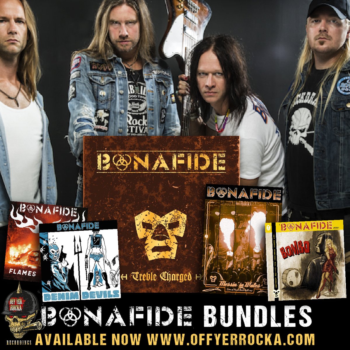 We are pleased to be able to bring you the full OYR Bonafide collection on a combination of CD and Vinyl!

Off Yer Rocka have a limited number of bundles - just 25 of each - that will be perfect for any Bonafide fan or collector...

offyerrocka.com/product-catego…

From £15 + P&amp;P